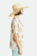 Load image into Gallery viewer, Jo Straw Frayed Fedora - Honey