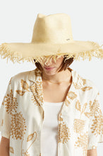 Load image into Gallery viewer, Jo Straw Frayed Fedora - Honey