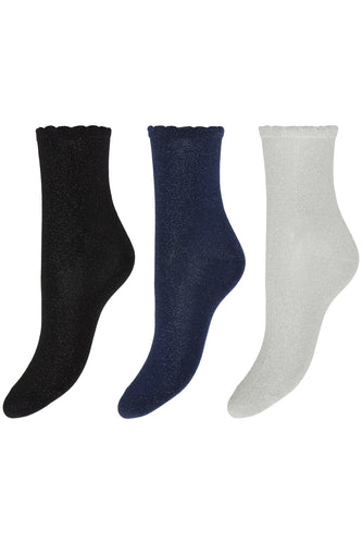 BYVALAINE Sock Box - Black Blue Silver