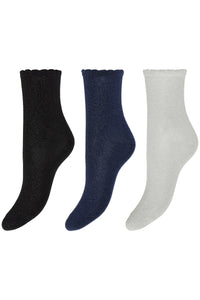 BYVALAINE Sock Box - Black Blue Silver