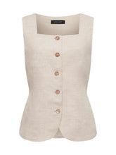 Load image into Gallery viewer, Outsmart V-Neck Flax Vest