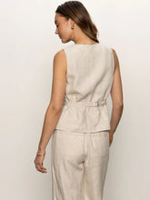 Load image into Gallery viewer, Outsmart V-Neck Flax Vest