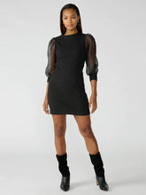 Load image into Gallery viewer, Black Dress with Sheer Sleeves