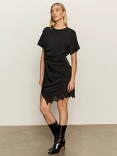 Load image into Gallery viewer, Black Satin Mix Dress