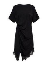 Load image into Gallery viewer, Black Satin Mix Dress