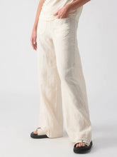 Load image into Gallery viewer, The Linen Marine Wide Leg Semi-High Rise Pant Birch