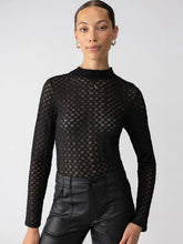 Load image into Gallery viewer, Lace Mock Neck Long Sleeve