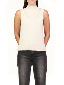 Rib Detail Mock Tank Oat