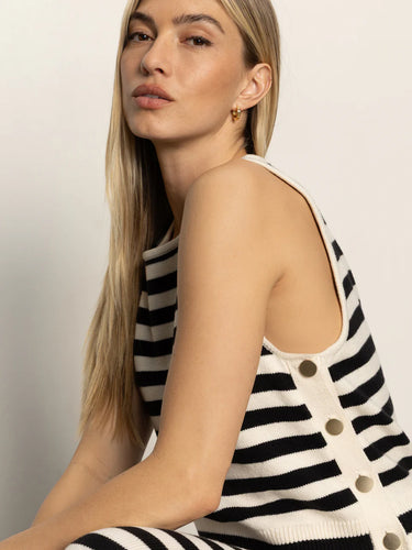 City Summer Tank Black/Macrame