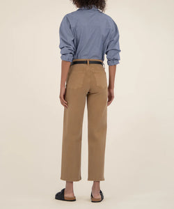 Charlotte High Rise Wide Leg Regular Hem - Caramel
