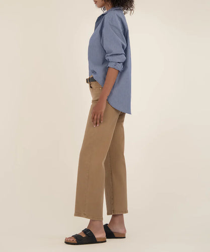 Charlotte High Rise Wide Leg Regular Hem - Caramel
