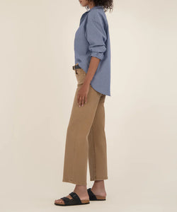 Charlotte High Rise Wide Leg Regular Hem - Caramel