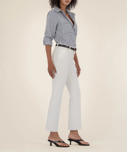 Kelsey Ankle Flair 27 Inseam - Cream Wash