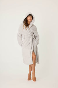 Teddy Bear Grey Plush Robe