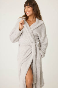 Teddy Bear Grey Plush Robe