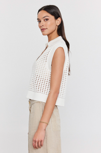 Taye Cashmere Mesh Collar Vest