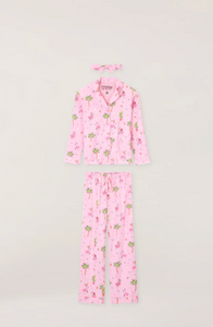 Flamingo Flannel Christmas PJ Set