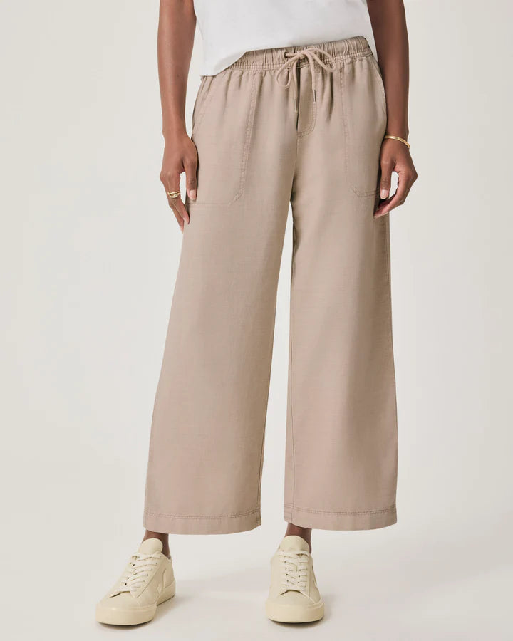 Angie Cropped Wide Leg - Fawn