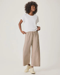 Angie Cropped Wide Leg - Fawn