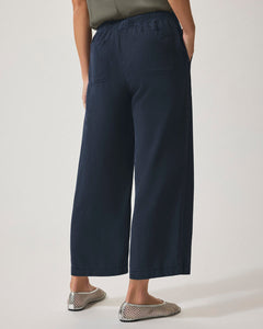 Angie Crop Wide Leg Pant - Navy