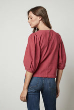 Load image into Gallery viewer, Tarah Cotton Corduroy Top in Chili