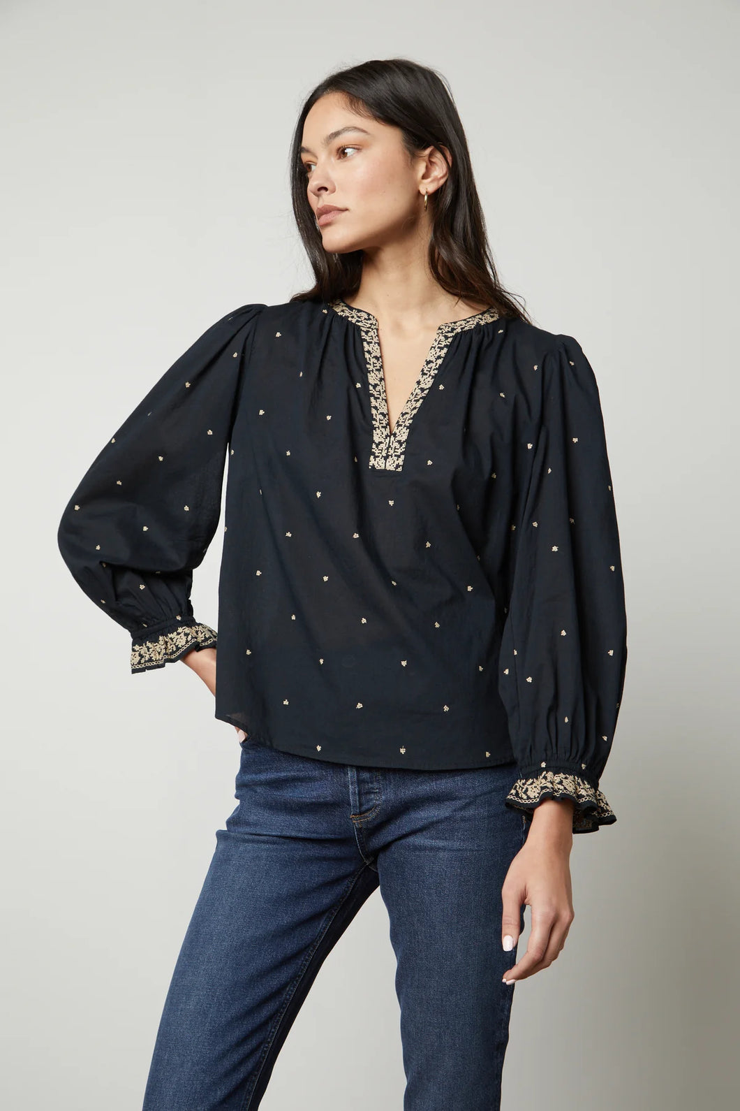 Ania Embroidered Top (Two Colours)