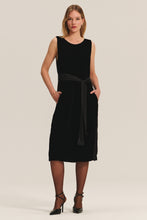 Load image into Gallery viewer, London Velvet &amp; Satin Mix Media Dress