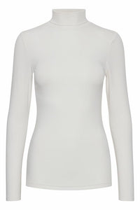 Long Sleeve Off White Turtle Neck