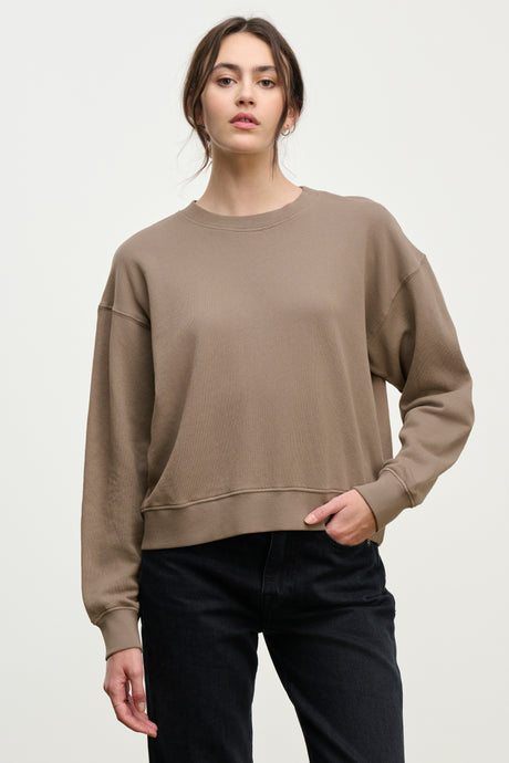 Yoko Fleece Sweater - Timber Color