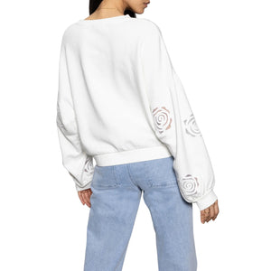 Rose Embroidery Sweatshirt