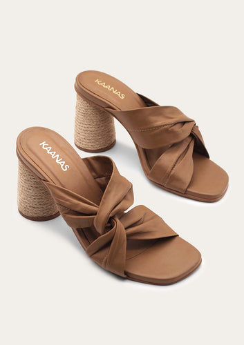 Naranjo Leather Wrap Heel