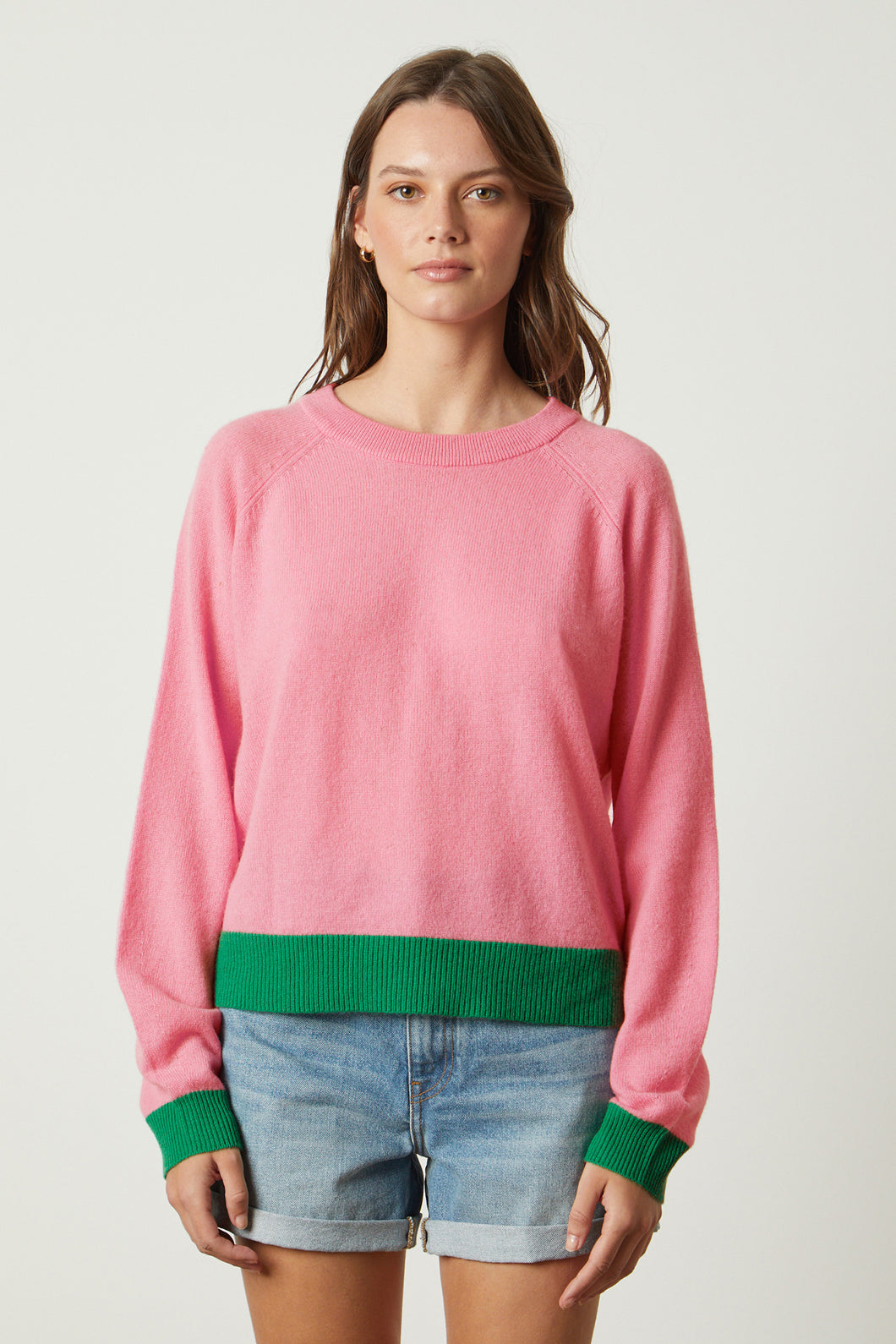 Colour Block Cashmere Pullover