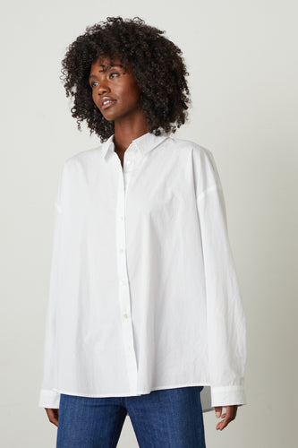 White Cotton Button Up Shirt