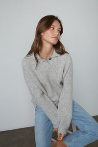 Grey Collar Knit