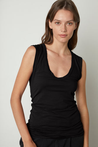 Gauzy Whipser Black Tank