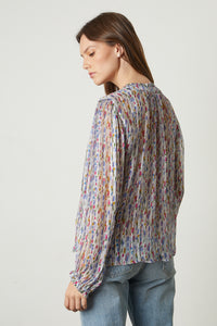 Printed Moasic Stripped Blouse