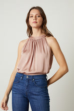 Load image into Gallery viewer, Rose Gold Satin Viscose Halter Top